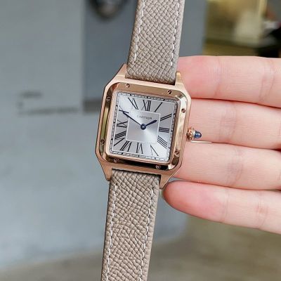 Cartier Santos Dumont 316L Steel 32*43MM Gold/Rose gold/Silver Bezel Couple Watch